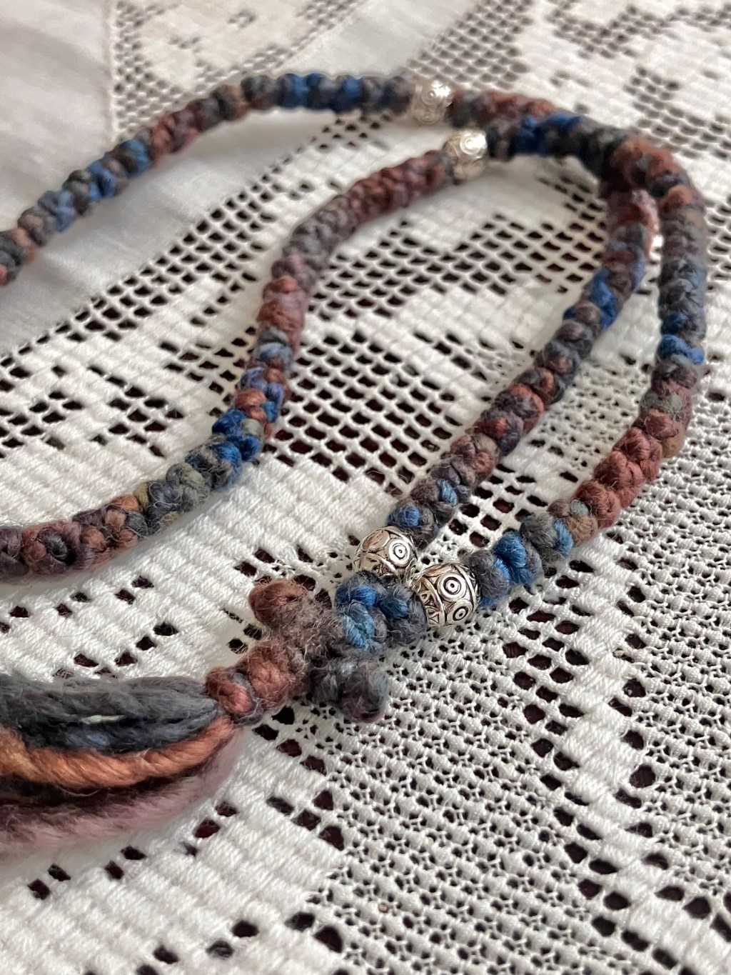 Variegated yarn prayer&nbsp;rope